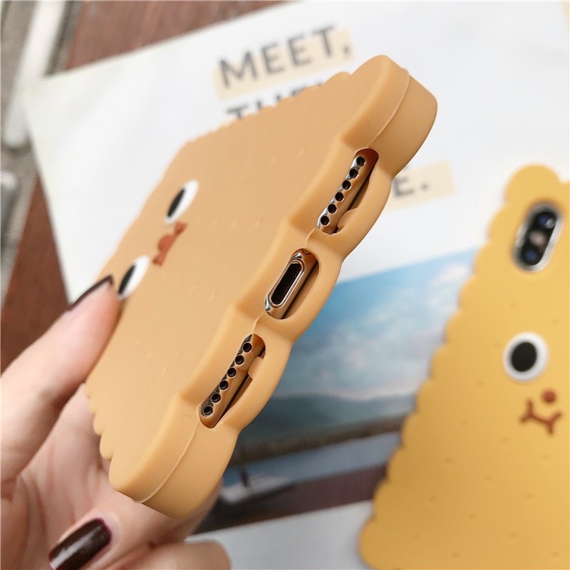 Ốp iPhone 7Plus/8Plus/11/11Pro/11ProMax Silicone Dẻo Hình Bánh Quy Ngộ Nghĩnh