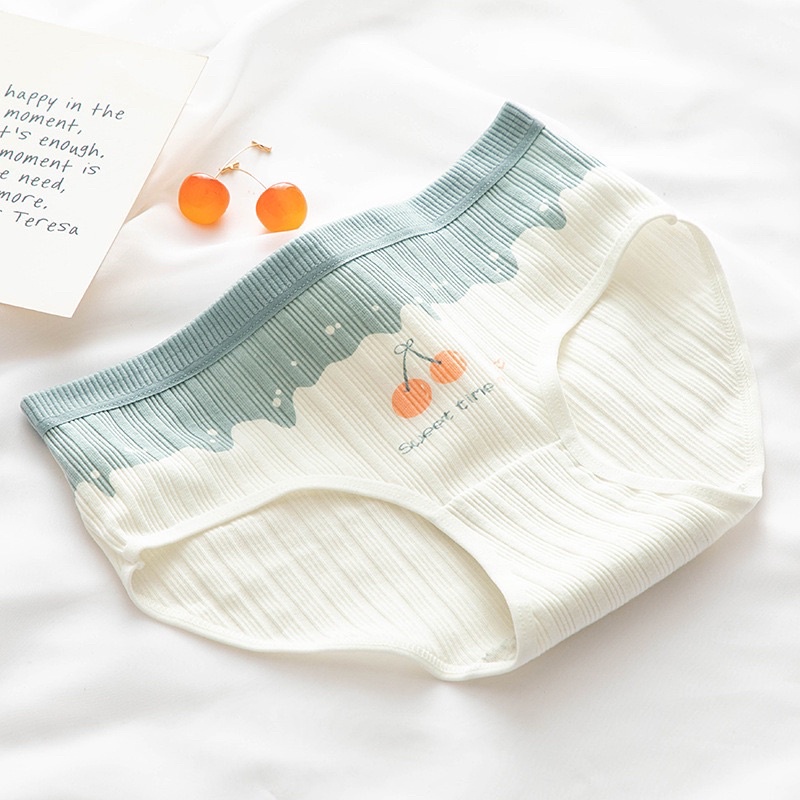 Quần Lót Cotton Tăm Hoạ Tiết Cherry Ciu Ciu Mềm Mại Siêu Xinh