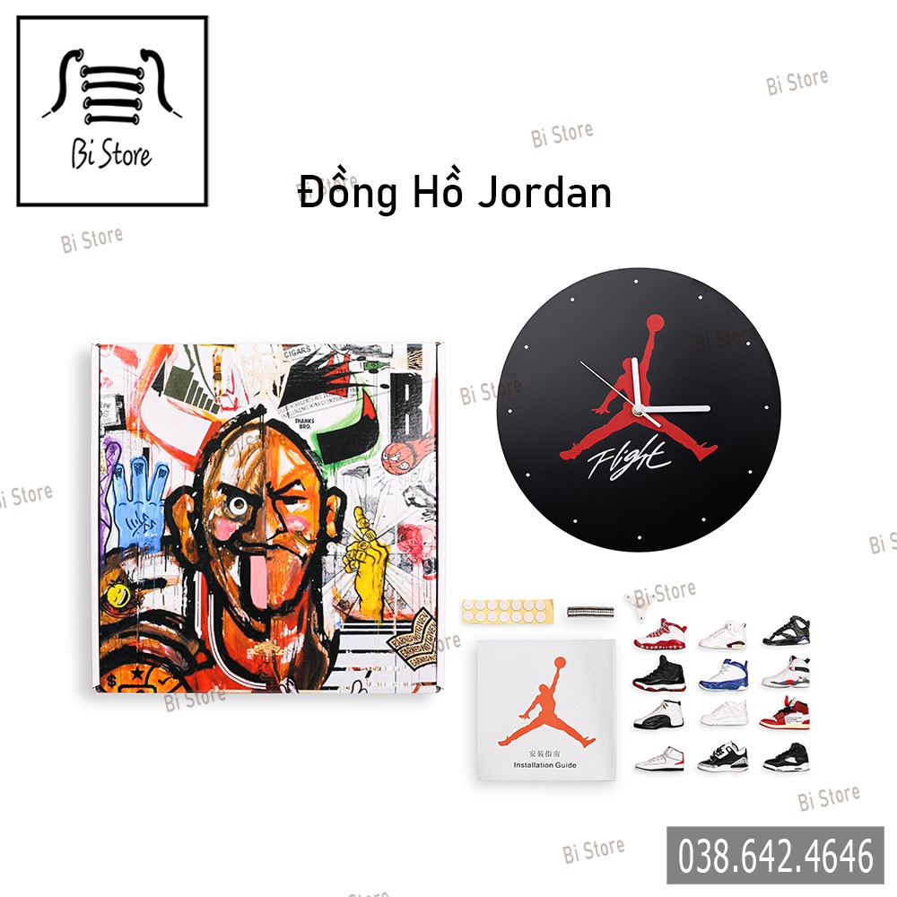 Đồng hồ Jordan - Sneaker 3D [𝗵𝗮̀𝗻𝗴 𝗰𝗼́ 𝘀𝗮̆̃𝗻, 𝗰𝗼́ 𝗰𝗹𝗶𝗽]