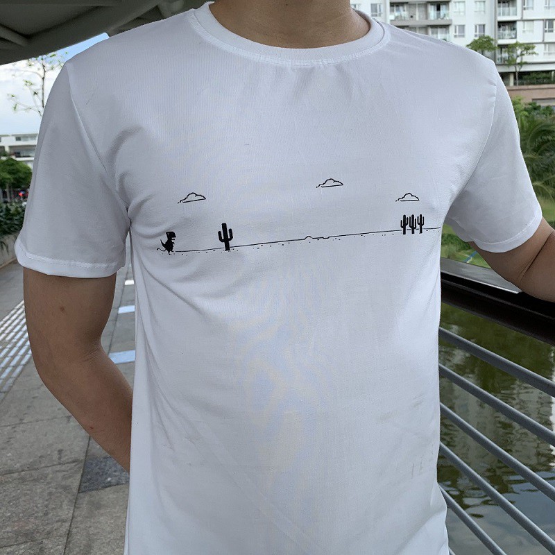 Áo thun nam tay ngắn cổ tròn SimpleMan hình đẹp đơn giản ( Áo Khủng long No internet ) | BigBuy360 - bigbuy360.vn