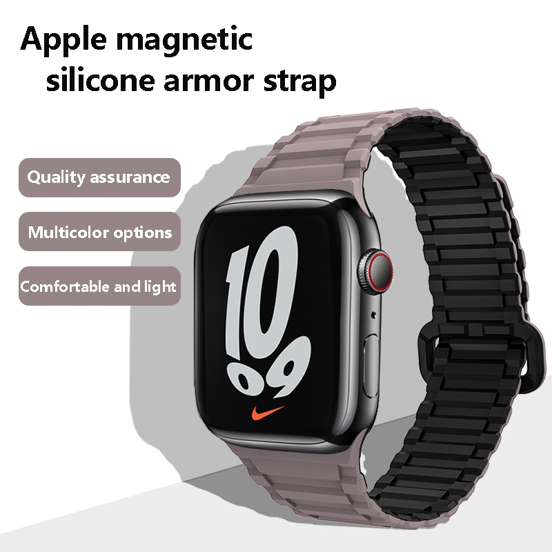 Dây Đeo Silicone Khóa Nam Châm Cho Đồng Hồ Thông Minh apple Watch 49mm 45mm 41mm 44mm 40mm 38mm 42mm iWatch Series 8 ultra 7 6 SE 5 4 3 2