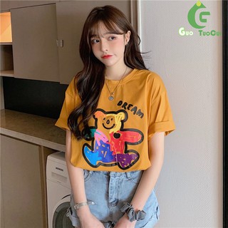 GTSP014S Áo thun nữ tay ngắn dáng rộng hình gấu cute Taobao