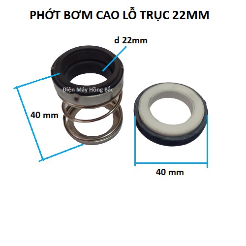 Phớt bơm nước lò xo trục 22mm cao