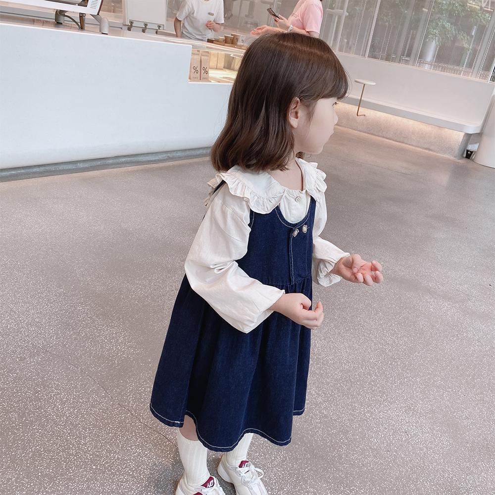 Hàng Mới Về Đầm Yếm Denim Phong Cách Nhật Hàn Thời Trang Mùa Xuân Mới 2022 Cho Bé Gái