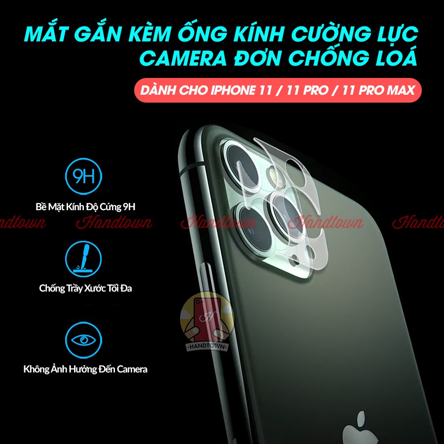 Miếng Gắn Kèm Ống Kính Cường Lực Camera Đơn Chống Loá Iphone 11 / 11 Pro / 11 Pro Max
