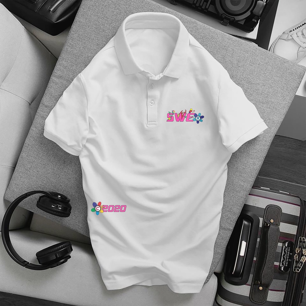 Áo Polo SWE, Full Size Nam Nữ, chất Thun Cá Sấu Poly Thái, áo có cổ trắng, đen, cổ trụ Unisex. kkimshop