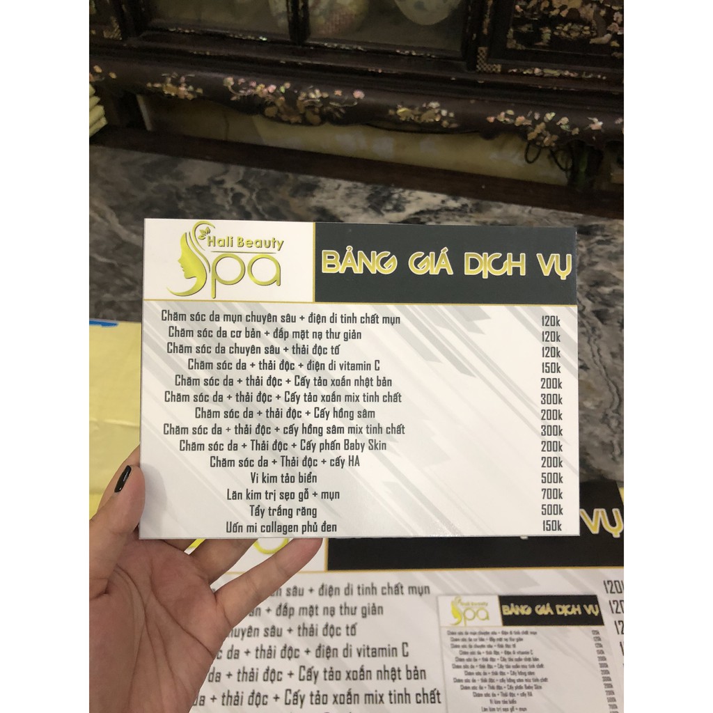 BẢNG GIÁ ĐỂ BÀN(Miễn phí thiết kế nội dung) FOMEX 15x21 | BigBuy360 - bigbuy360.vn