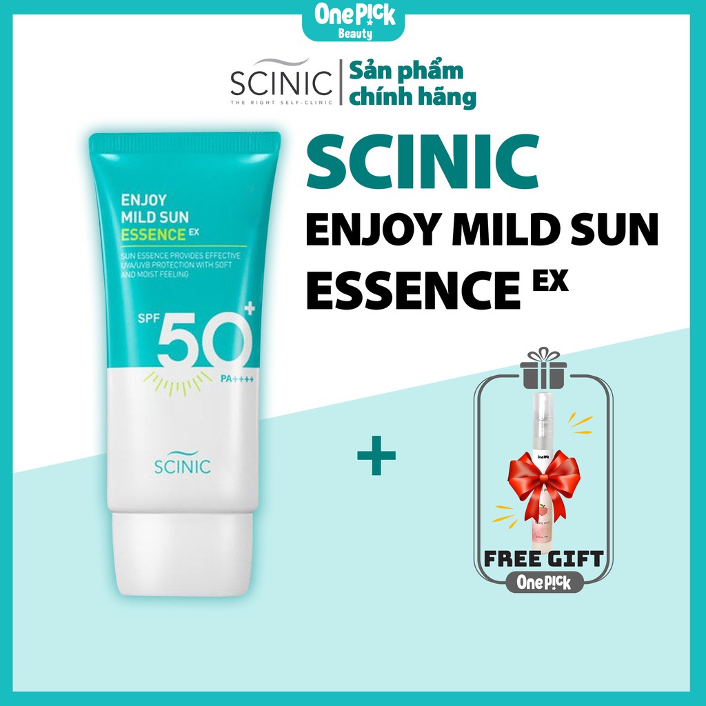 Essence chống nắng SCINIC bảo vệ làn da với SPF 50+ PA++++, cấp ẩm và làm mát tức thì với thành phần từ tự nhiên giúp làm dịu da cho làn da rạng ngời [SCINIC ENJOY MILD SUN ESSENCE EX SPF 50+ PA++++ 50ML]