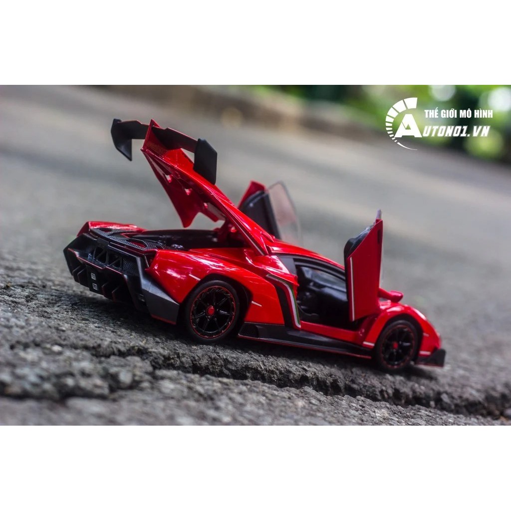 MÔ HÌNH LAMBORGHINI VENENO RED 1:24 DOUBLE HORSES 6792