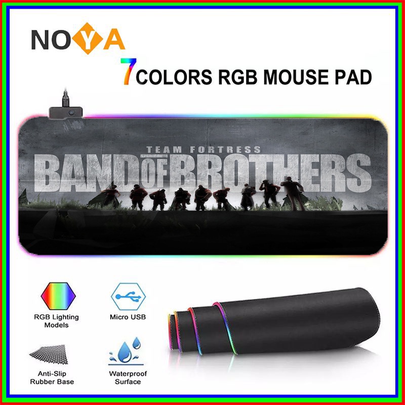 Tấm lót chuột và bàn phím chơi game bằng da tổng hợp phối đèn LED RGB xiyingdan2 RGB