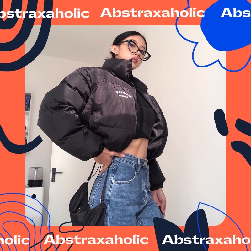 Áo phao croptop mẫu mới trendy thu đông 2021