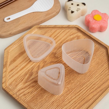 Set 10 khuôn ép cơm bento nhiều hình nhựa trong an toàn cho bé