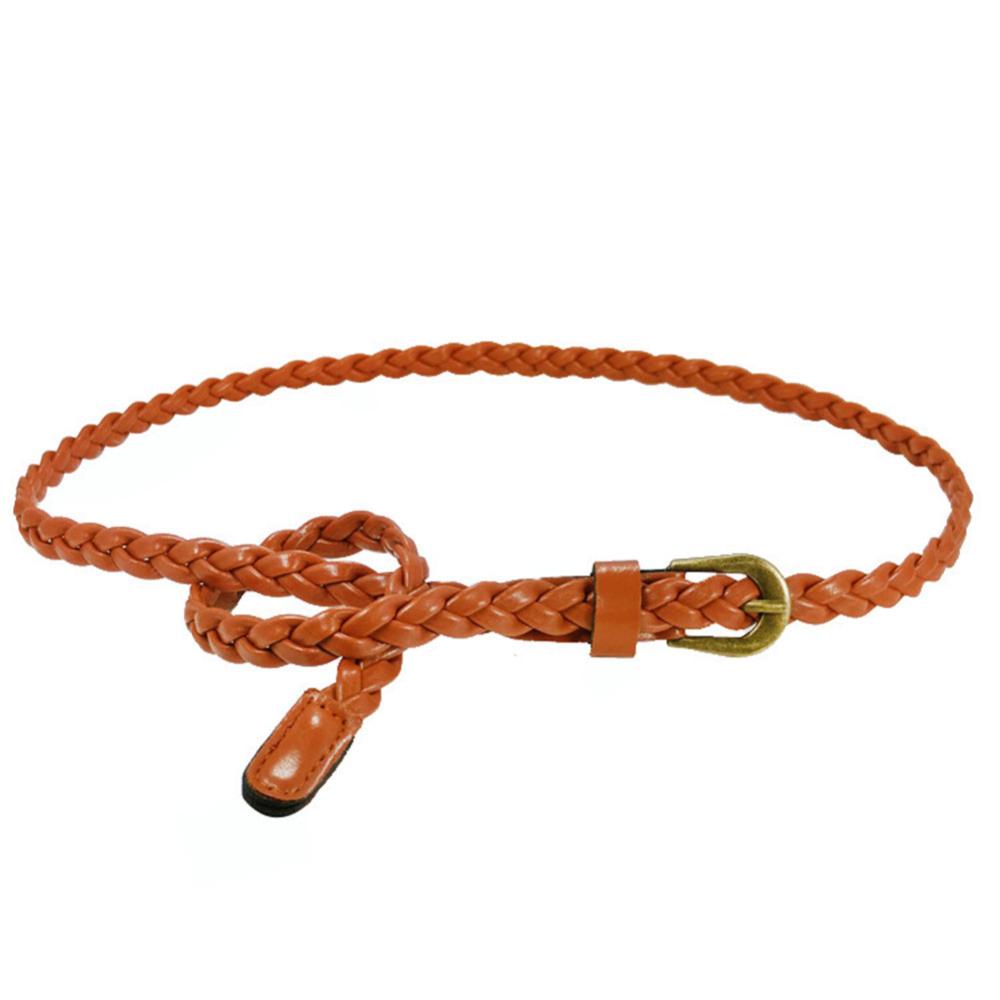 Dây Thắt Lưng Da PU Sợi Mảnh Phong Cách Bohemia Cổ Điển Cho Nữ J6N2