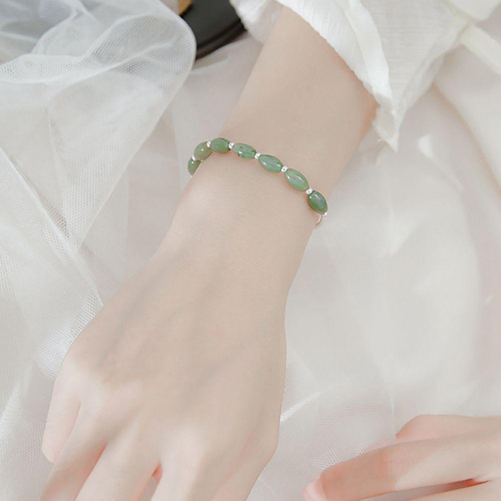 Vòng Đeo Tay Bằng Đồng Phong Cách Retro Thời Trang|Vòng Tay Phong Cách Hàn Quốc Màu Xanh Lá