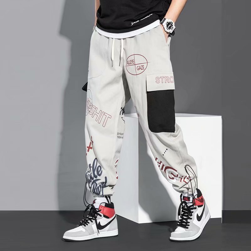 Men's Fashion Drawstring Loose Khaki Pants Size S-3XL | BigBuy360 - bigbuy360.vn
