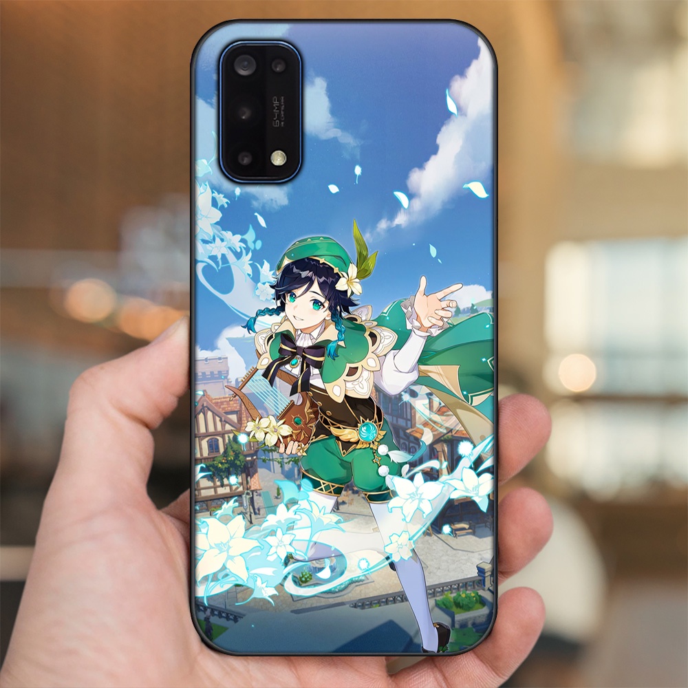 Ốp lưng Realme 7 Pro viền đen in hình Venti Genshin Impact