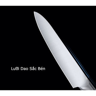 Bộ Dao Làm Bếp Nhật 5 Món Inox Có Kèm Đế Dao
