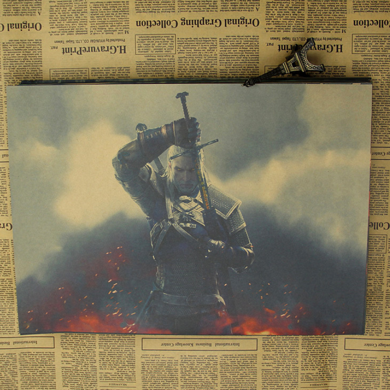 Poster Phim The Witcher 3 Wild Trang Trí Quán Cà Phê