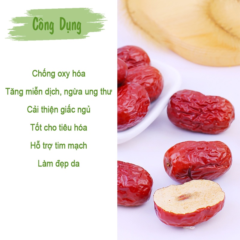 Táo Đỏ Sấy lạnh ❤️Freeship❤️ 100gr size lớn 18-20mm Loại 1 bổ sung dinh dưỡng làm đẹp da