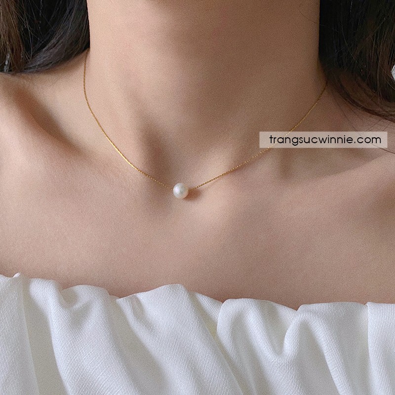 Dây chuyền nữ titan Jenny pearl