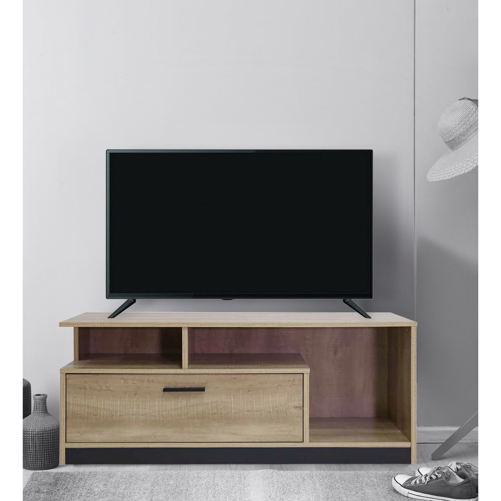 HomeBase FURDINI Kệ tủ Tivi LOFT style Thái Lan W100xD39xH49CM màu gỗ tếch