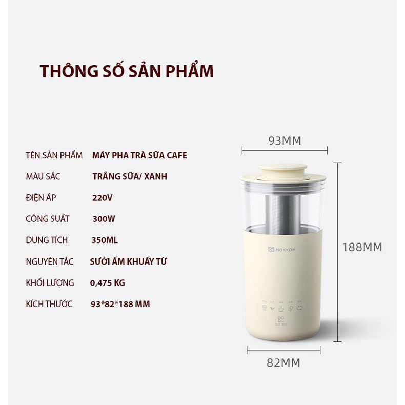 [HÀNG CAO CẤP] Máy làm trà sữa cafe tự động - Thiết kế thông minh tạo bọt tự động- Làm nóng 100ºC.