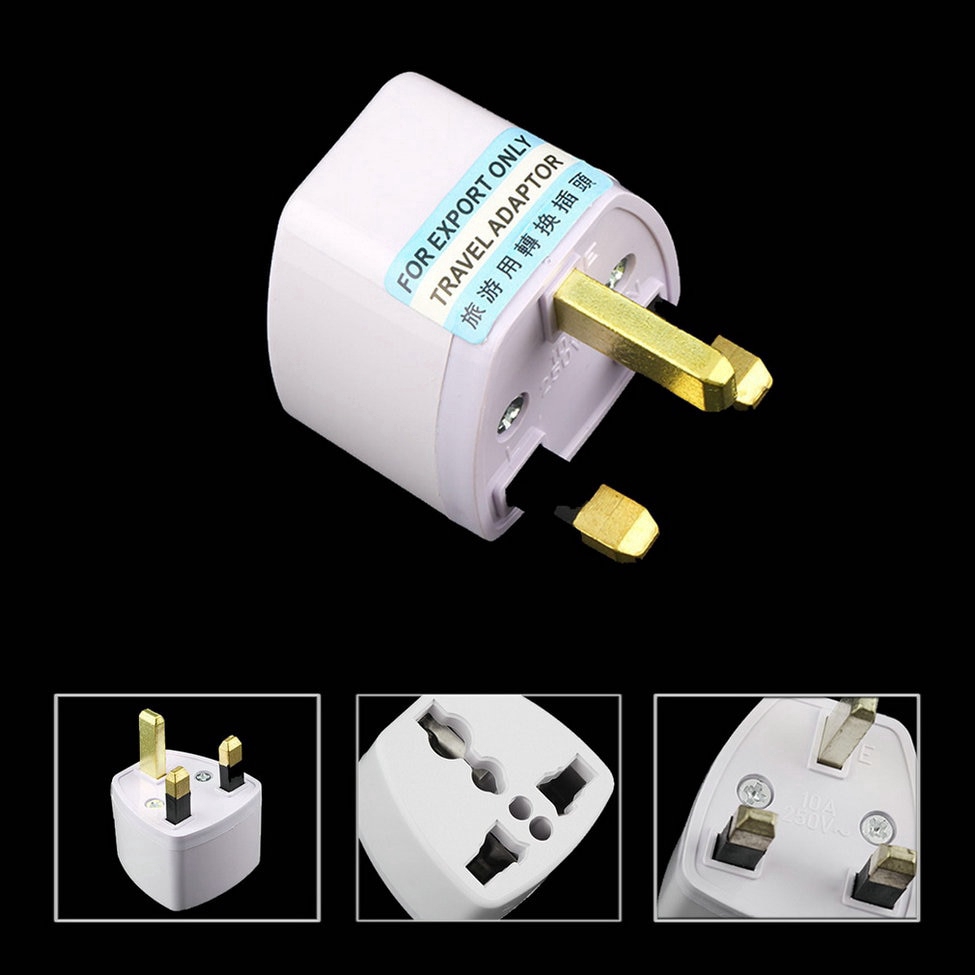 Phích cắm chuyển đổi từ US EU AU sang UK HK AC du lịch tiện lợi