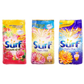 Bột giặt Surf hương Nước Hoa, Nước Xả Vải 5,5~5,8kg