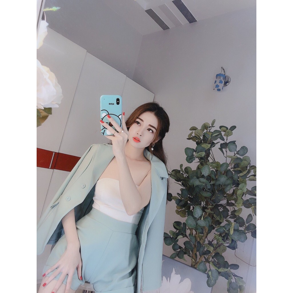 Set vest nữ tay dài + Ảnh thật