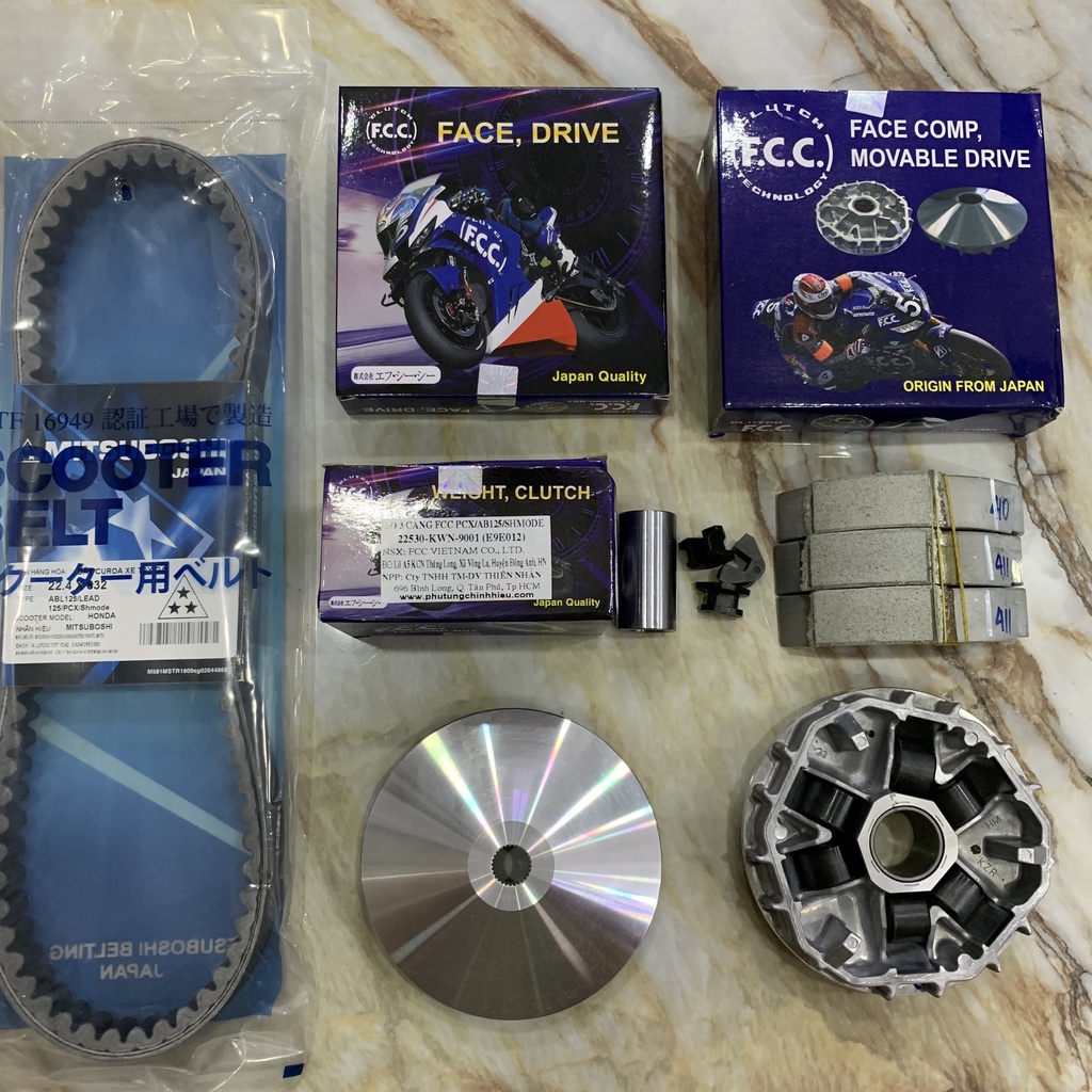 Combo 8 món full nồi trước sau cho xe Honda AB 125, Lead 125. SH mode, Pcx, Vario 125 150 zin FCC mã KZR
