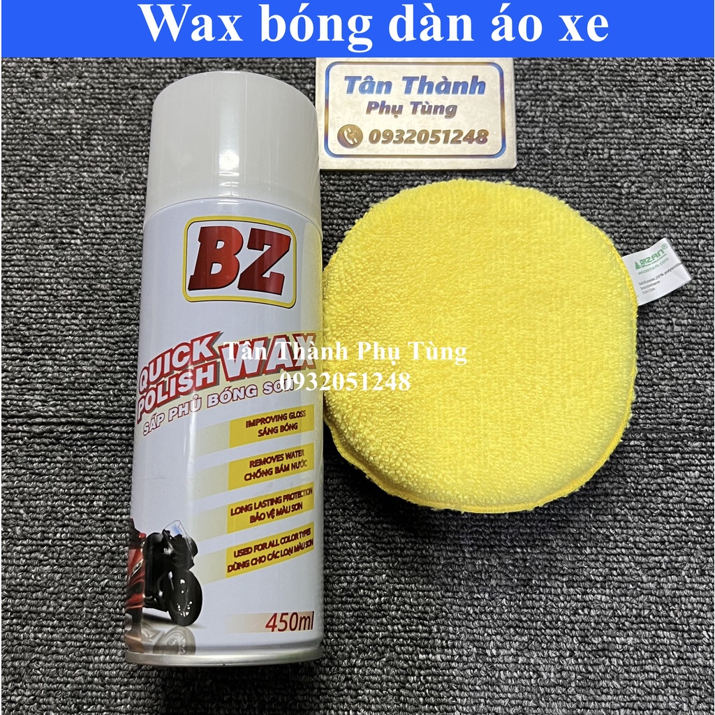 Dưỡng bóng, Wax bóng dàn áo xe BZ kèm tặng khăn cao cấp