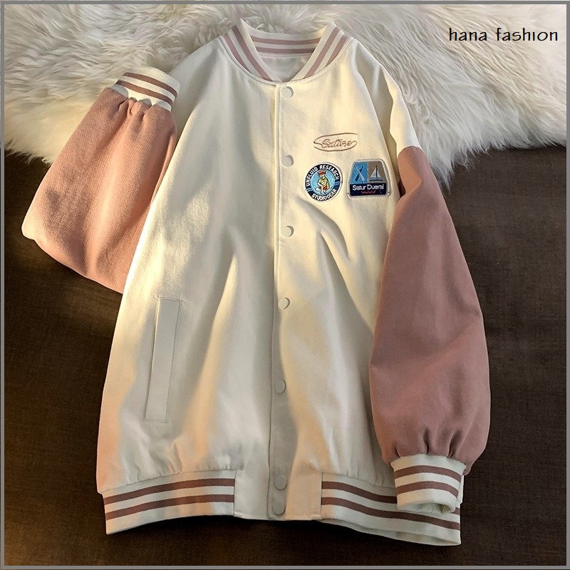 Áo khoác bomber varsity nam nữ kaki 2 lớp Ulzzang Unisex | chống nắng | form rộng