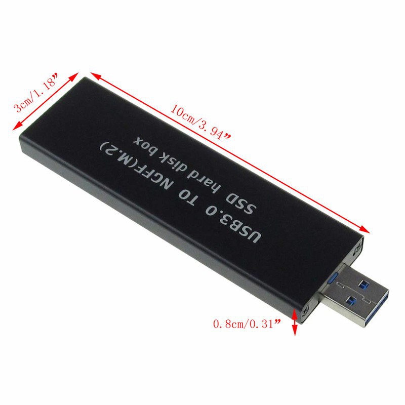 Hộp đựng ổ cứng SSD chuyển đổi USB 3.0 sang NGFF M.2 B kèm phụ kiện