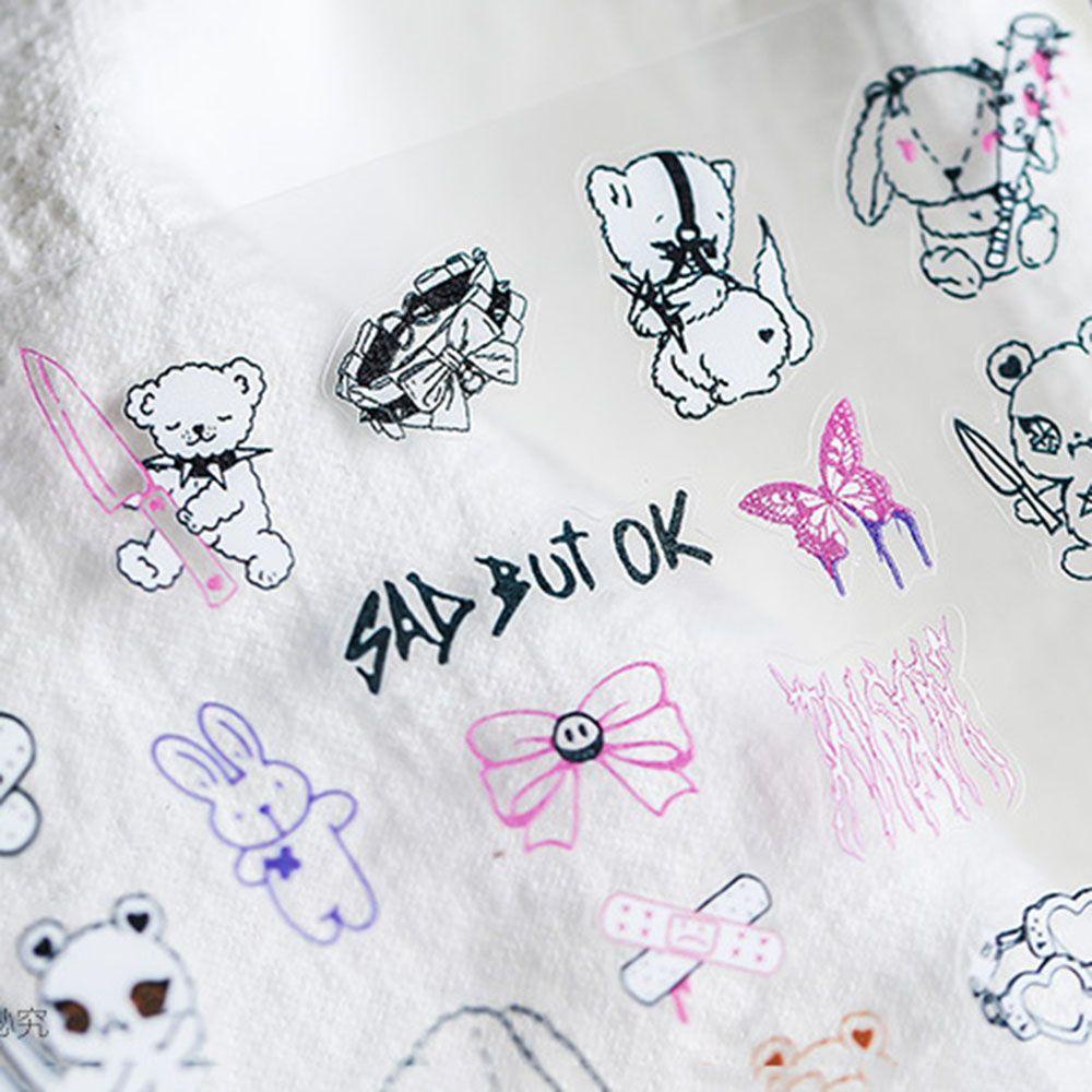 OCEANMAP Miếng Dán Trang Trí Móng Tay Hình Dơi Phong Cách Nhật Bản