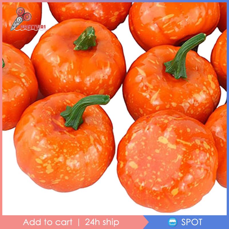 Bí Ngô Nhân Tạo Bằng Xốp Trang Trí Halloween / Giáng Sinh / Giáng Sinh [Prettyia1]