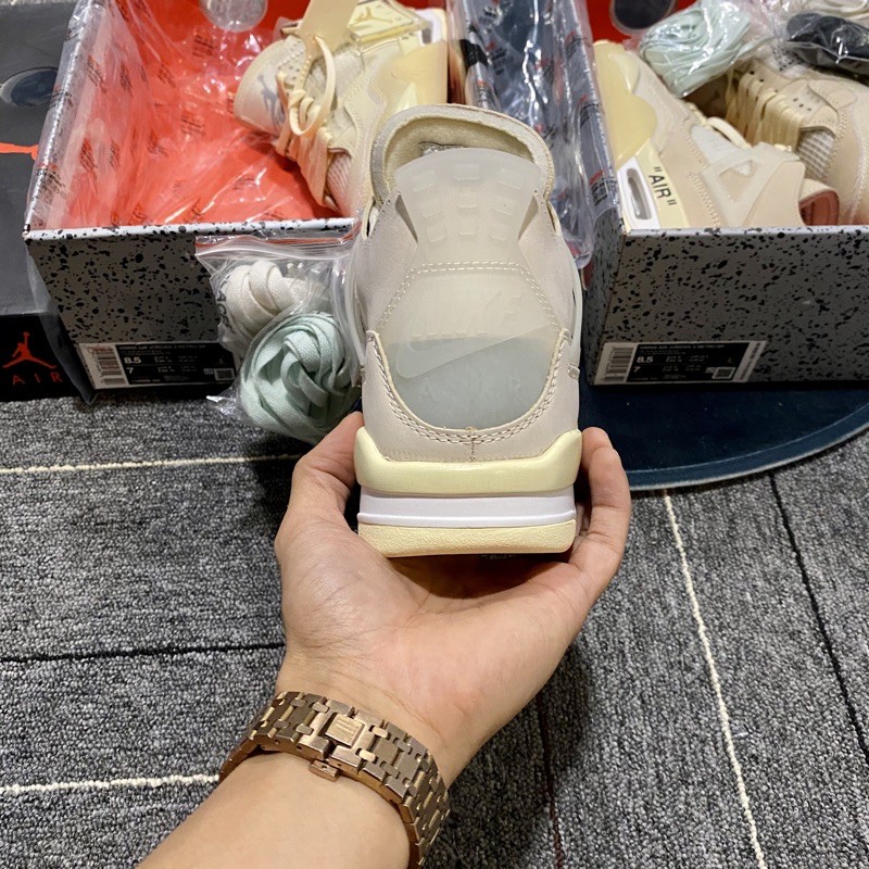 [GeekSneaker] Bản Fix Mới - Giày Jordan 4 SAIL OW - OFF WHITE | BigBuy360 - bigbuy360.vn