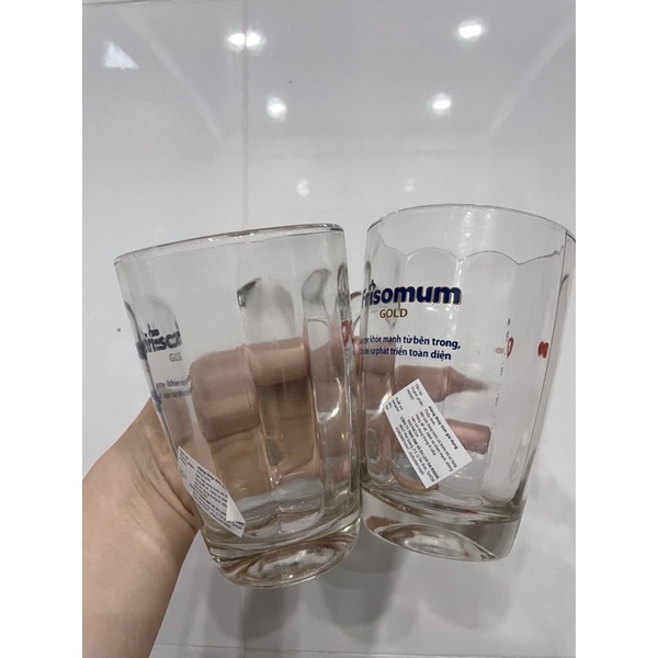 Set 2 Cốc thuỷ tinh có chia vạch và quai cầm Friso(chất thuỷ tinh trong,dày,đẹp)
