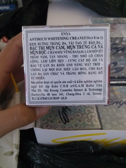 Kem Enya dưỡng trắng da 7 ngày 20g