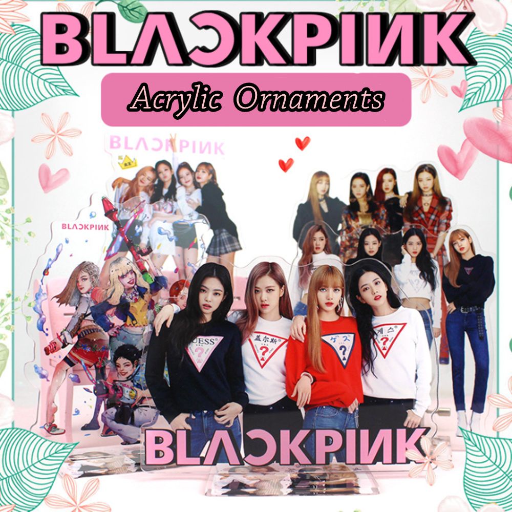 Mô hình thành viên nhóm Blackpink hai mặt bằng acrylic trong suốt trang trí bàn