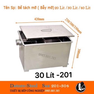 Bể tách mỡ 30lit sus201