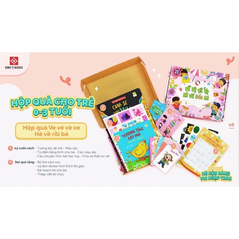 Sách - Hộp quà 1/6 cho trẻ từ 0-3 tuổi - Ve vẻ vè ve, hè về rồi bé