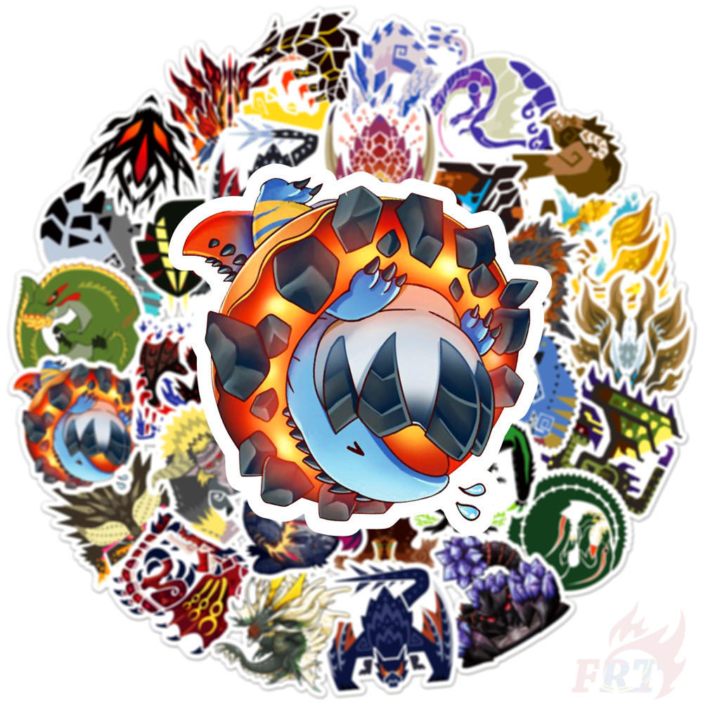 ❉ Monster Hunter Series 02 Stickers ❉ 50Pcs/Set Anime Games DIY Fashion Waterproof Decals Doodle Stickers