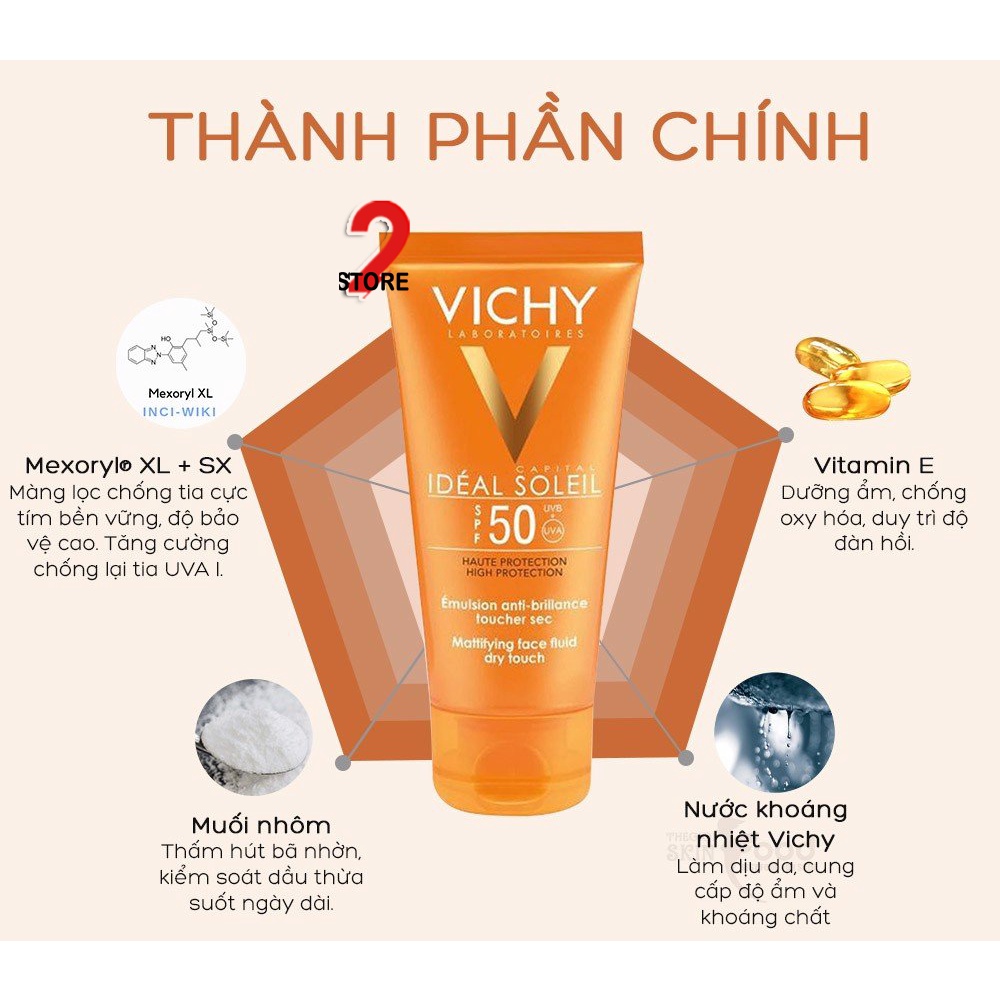 Kem chống nắng Vichy Ideal Soleil Mattifying Dry Touch F