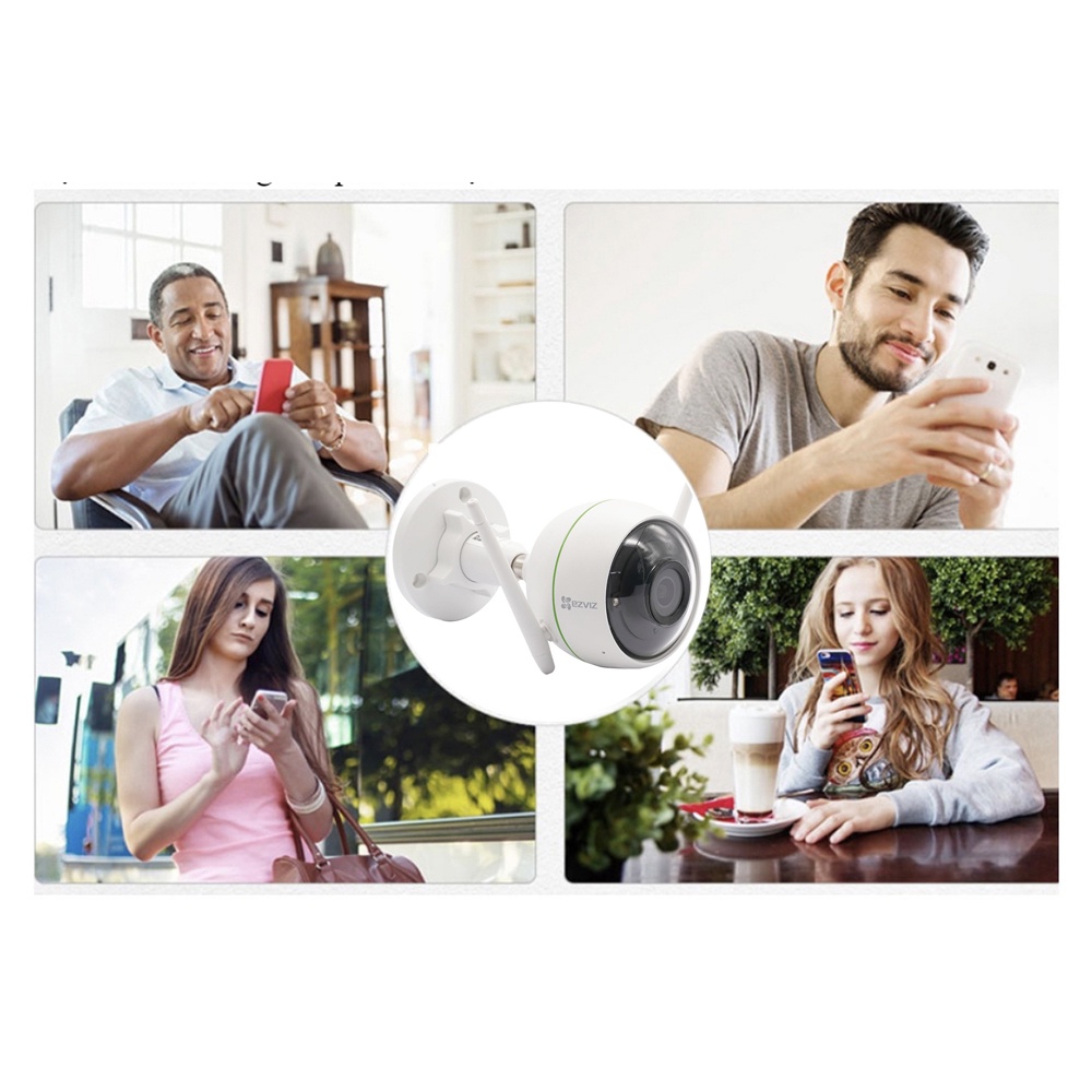 Camera Wifi Ngoài Trời EZVIZ C3WN 2.0MP - 1080P Siêu Nét Chống Nước Tuyệt Đối Bảo Hành Chính Hãng 2 Năm