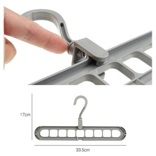 MÓC TREO QUẦN ÁO 9 LỖ/ MÓC TREO QUẦN ÁO ĐA NĂNG 9 LỖ TIẾT KIỆM DIỆN TÍCH