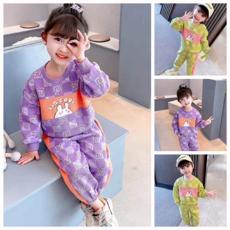 Bộ Nỉ Da Cá Bé Trai Bé Gái Họa Tiết Gấu Cute Chất Đẹp Dày Dặn