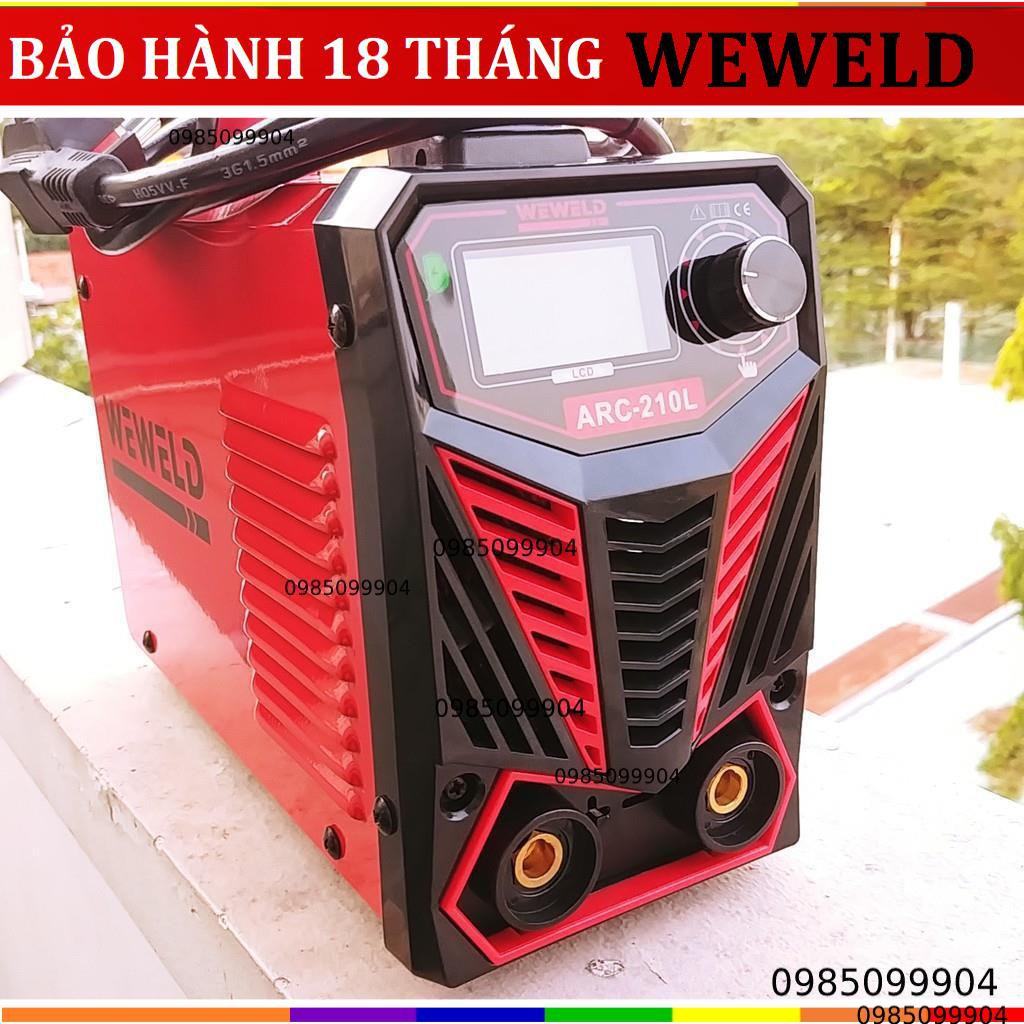 Máy hàn chính hãng Weweld ARC 210L Màn hình LCD có chế độ mồi hồ quang quẹt Lift Tig | jasic sasuke hồng ký