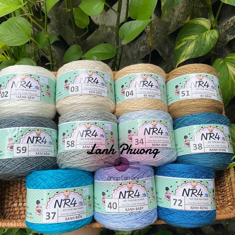 Sợi Thái NR4, Sợi Thái Mềm Xốp Nhẹ Đan Móc Mùa Hè