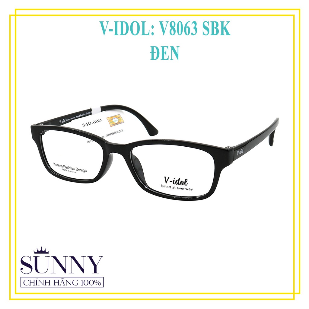 Gọng kính nam nữ chính hãng Vidol V8063 - 3 màu khác nhau - kèm tem thẻ bảo hành toàn quốc