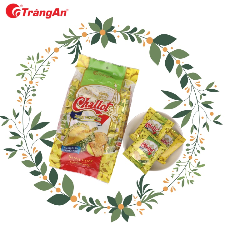 [Tiết kiệm] Nguyên thùng 20 gói bánh Pháp Challot sầu riêng 275g, thương hiệu Tràng An, hạn sử dụng 12 tháng